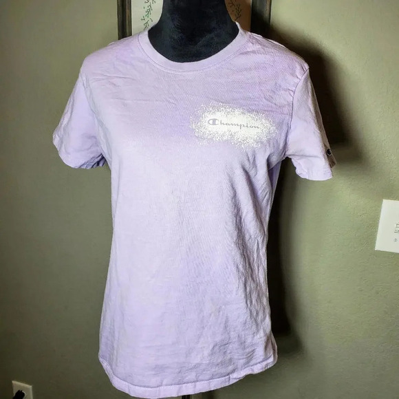 Champion Purple Women's Crewneck T-Shirt Size Medium - Picture 13 of 15